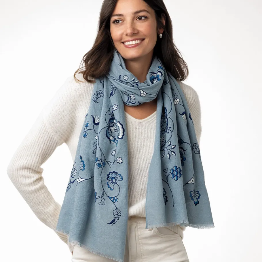 The Met Store American Vines Embroidered Shawl* Scarves & Wraps