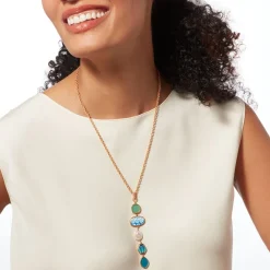 The Met Store Ancient Mixed Motifs Glass Pendant Drop Necklace* Necklaces