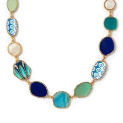 The Met Store Ancient Mixed Motifs Glass Statement Necklace* Necklaces
