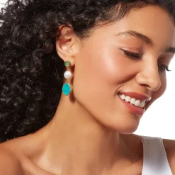 The Met Store Ancient Mixed Motifs Glass Triple-Drop Earrings* Earrings