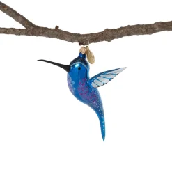 The Met Store Blue and Purple Hummingbird Glass Ornament* Ornaments