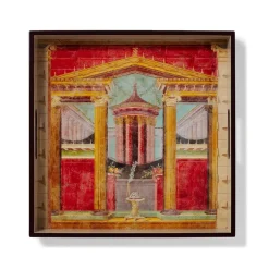 The Met Store Boscoreale Fresco Wood Lacquer Tray* Tableware|Decorative Accents