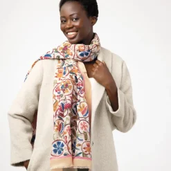 The Met Store British Flowering Vines Embroidered Oblong Scarf* Scarves & Wraps