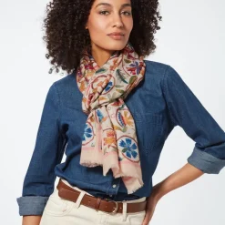 The Met Store British Flowering Vines Embroidered Oblong Scarf* Scarves & Wraps