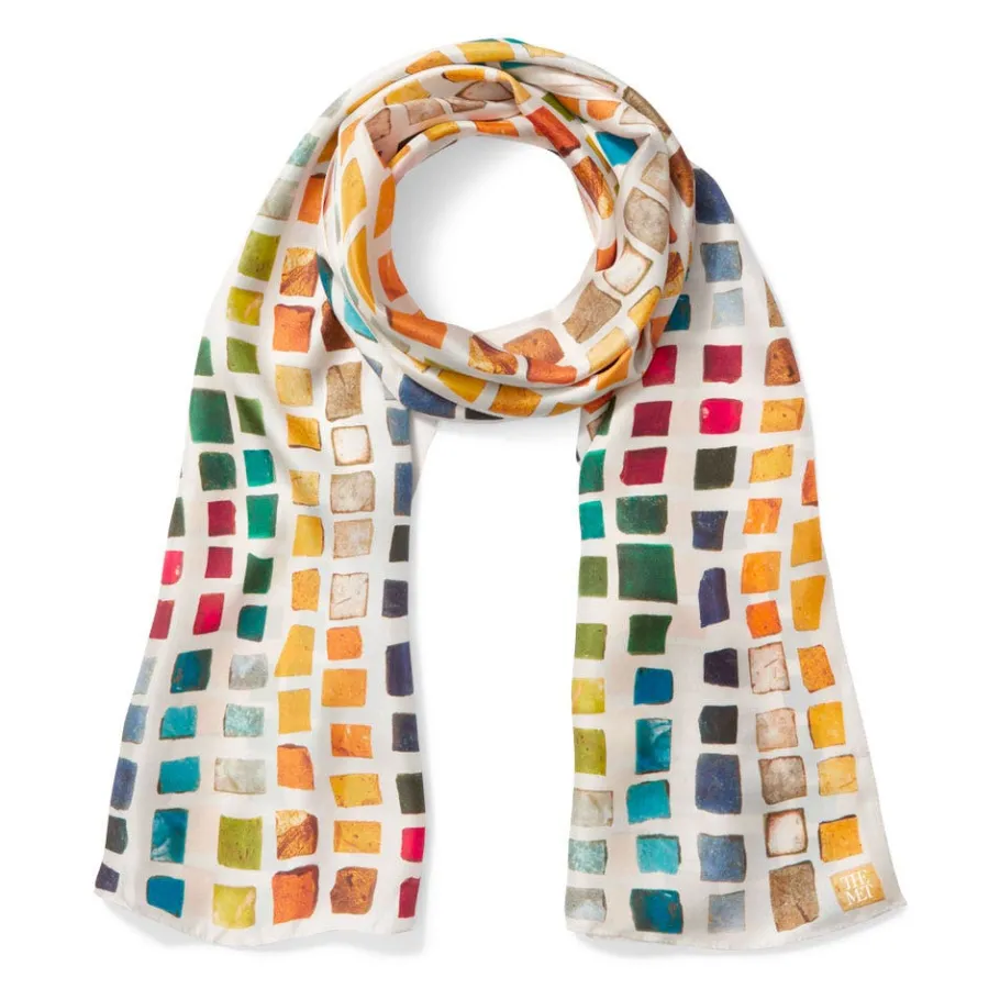 The Met Store Byzantine Tesserae Oblong Silk Scarf* Scarves & Wraps