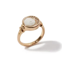 The Met Store Celestial Symbols Carved Mother-of-Pearl Signet Ring* Rings