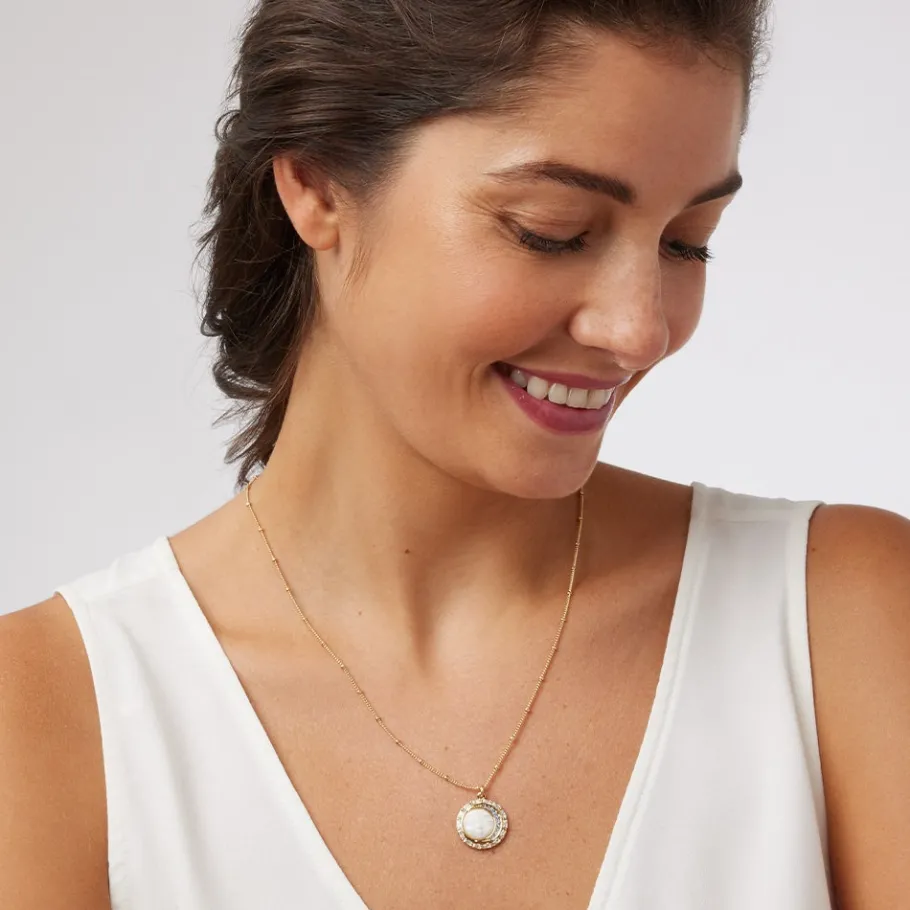 The Met Store Celestial Symbols Carved Mother-of-Pearl Pendant Necklace* Necklaces