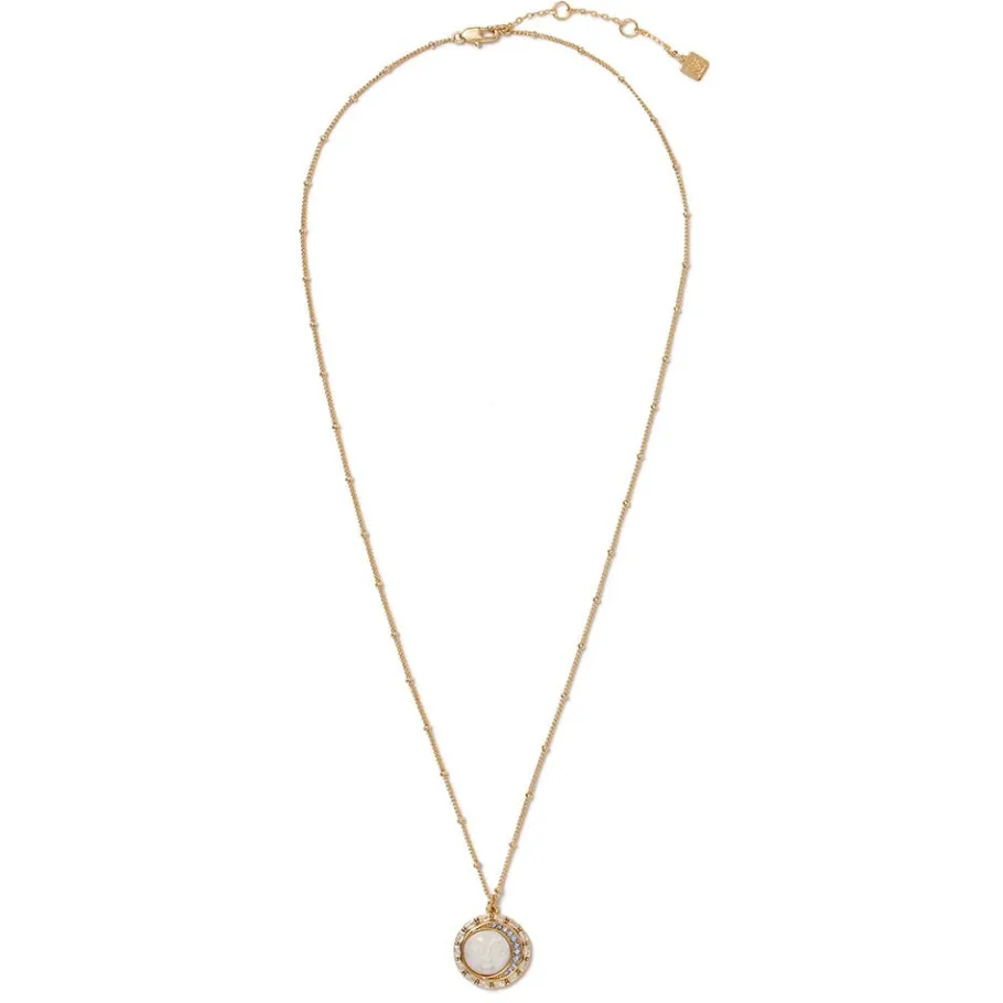The Met Store Celestial Symbols Carved Mother-of-Pearl Pendant Necklace* Necklaces