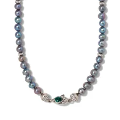 The Met Store Chelsea Peacock Pearl Necklace and Drop Earrings Set* Jewelry Sets