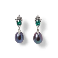The Met Store Chelsea Peacock Pearl Necklace and Drop Earrings Set* Jewelry Sets