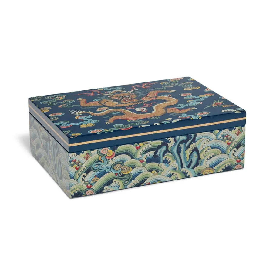 The Met Store Chinese Dragon Rank Badge Lacquer Box* Decorative Accents