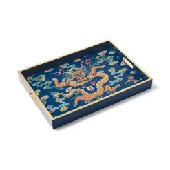 The Met Store Chinese Dragon Rank Badge Lacquer Tray* Tableware|Decorative Accents