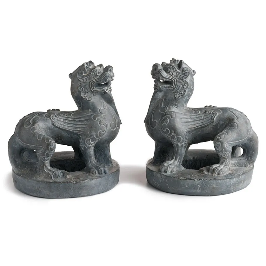 The Met Store Chinese Guardian Figure Bookends* Sculpture|Decorative Accents