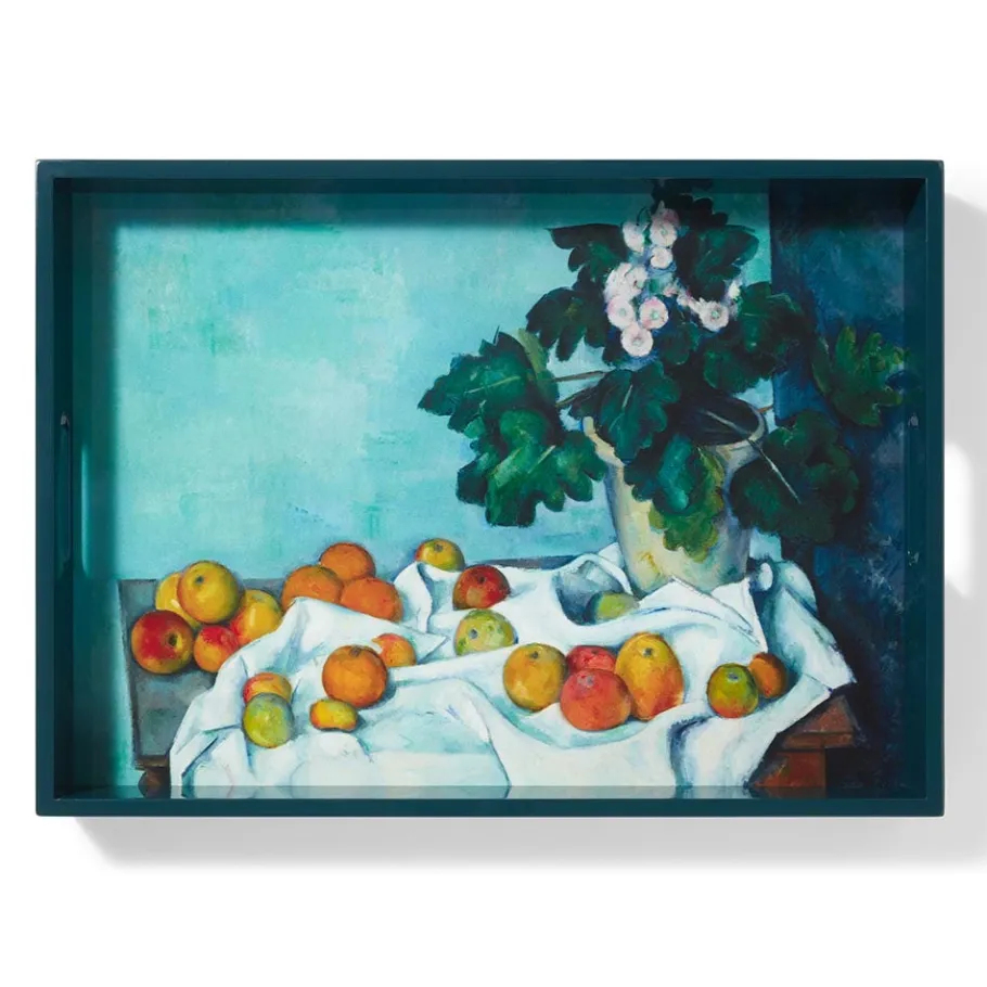 The Met Store Cézanne Apples and Primroses Rectangular Lacquer Tray* Tableware|Decorative Accents