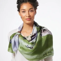 The Met Store Dehn Spring in Central Park Square Silk Scarf* Scarves & Wraps