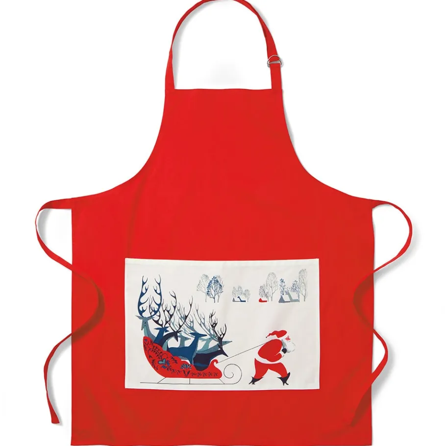 The Met Store Earle Santa and Deer Apron with Pocket* Tableware