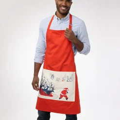 The Met Store Earle Santa and Deer Apron with Pocket* Tableware