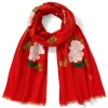 The Met Store Edo Blossoms and Butterflies Embroidered Shawl* Scarves & Wraps