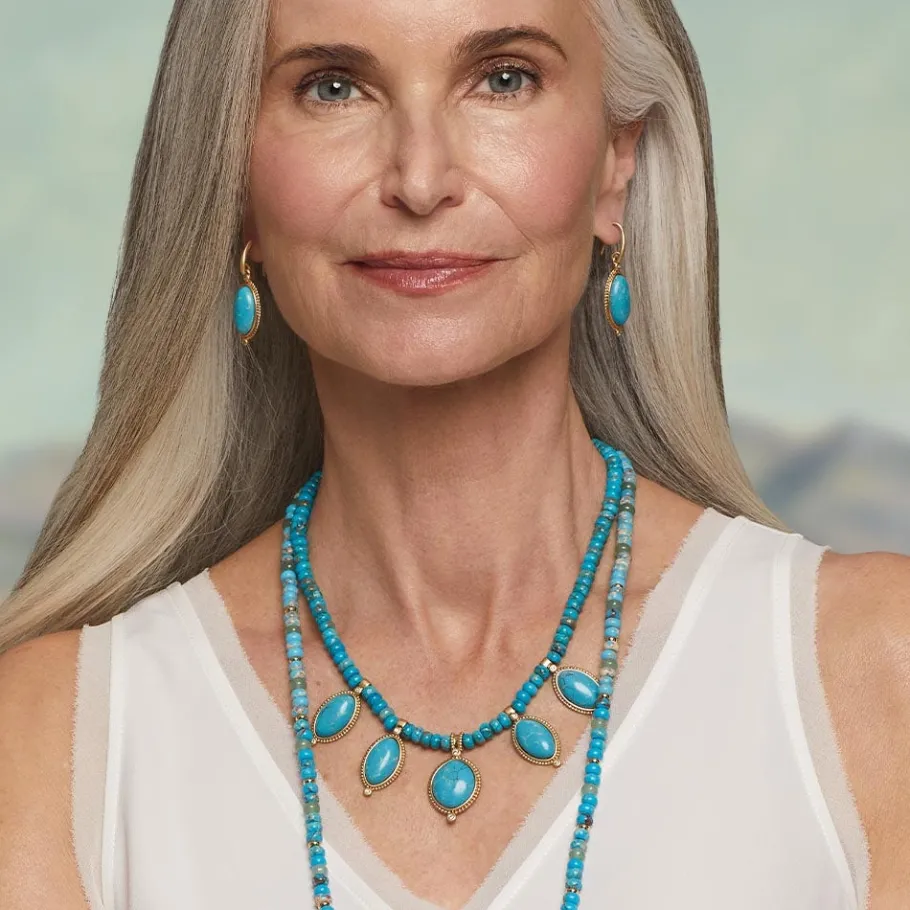 The Met Store Egyptian Hathor Turquoise Drop Earrings* Earrings
