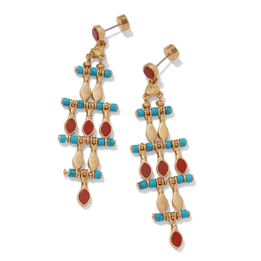 The Met Store Egyptian Nefer Amulet Chandelier Earrings* Earrings