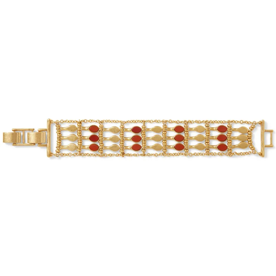 The Met Store Egyptian Nefer Amulet Red Jasper Ladder Bracelet* Bracelets