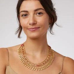The Met Store Egyptian Nefer Amulet Red Jasper Collar Necklace* Necklaces