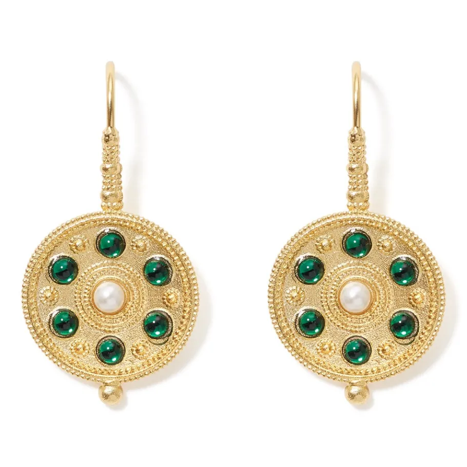 The Met Store Embellished Disc Drop Earrings* Earrings