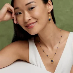 The Met Store Etruscan Lapis Double-Drop Earrings* Earrings