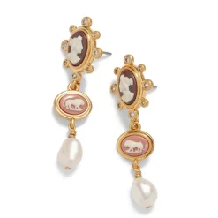 The Met Store European Cameo Charm Necklace and Drop Earrings Set* Jewelry Sets