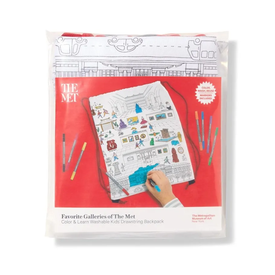 The Met Store Favorite Galleries of The Met Color & Learn Washable Kids' Drawstring Backpack* Art Supplies & Easels