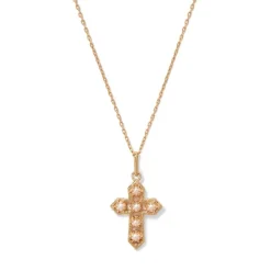 The Met Store Filipino Pearl Cross Pendant Necklace* Necklaces