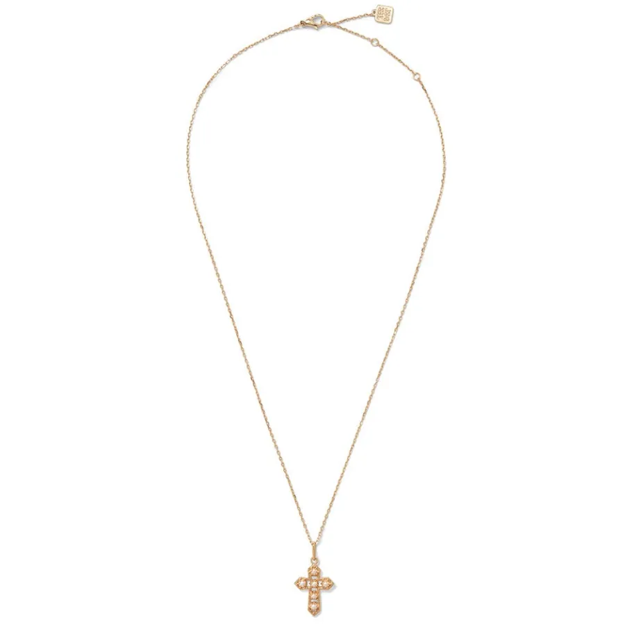 The Met Store Filipino Pearl Cross Pendant Necklace* Necklaces