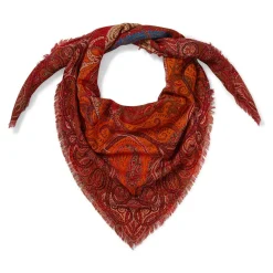 The Met Store Four Seasons Paisley Square Wool Scarf* Scarves & Wraps