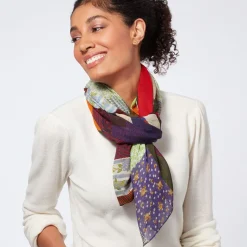 The Met Store Gee's Bend Pettway Quilt Design Oblong Silk Scarf* Scarves & Wraps