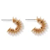 The Met Store Golden Disc Huggie Earrings* Earrings