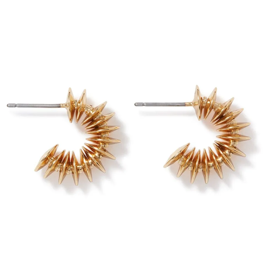 The Met Store Golden Disc Huggie Earrings* Earrings
