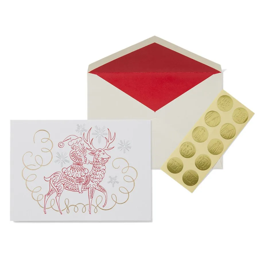 The Met Store Gordon: Santa Riding Reindeer Fine Holiday Cards* Holiday Cards