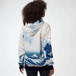 The Met Store Hokusai Great Wave All-Over Print Unisex Hoodie* Clothing