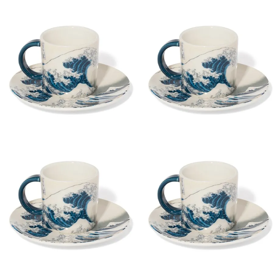 The Met Store Hokusai Great Wave Espresso Cup and Saucer* Tableware