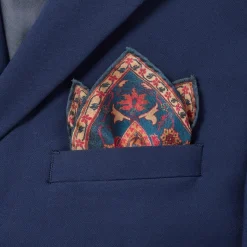 The Met Store Iranian Vase Carpet Silk Pocket Square* Small Accessories