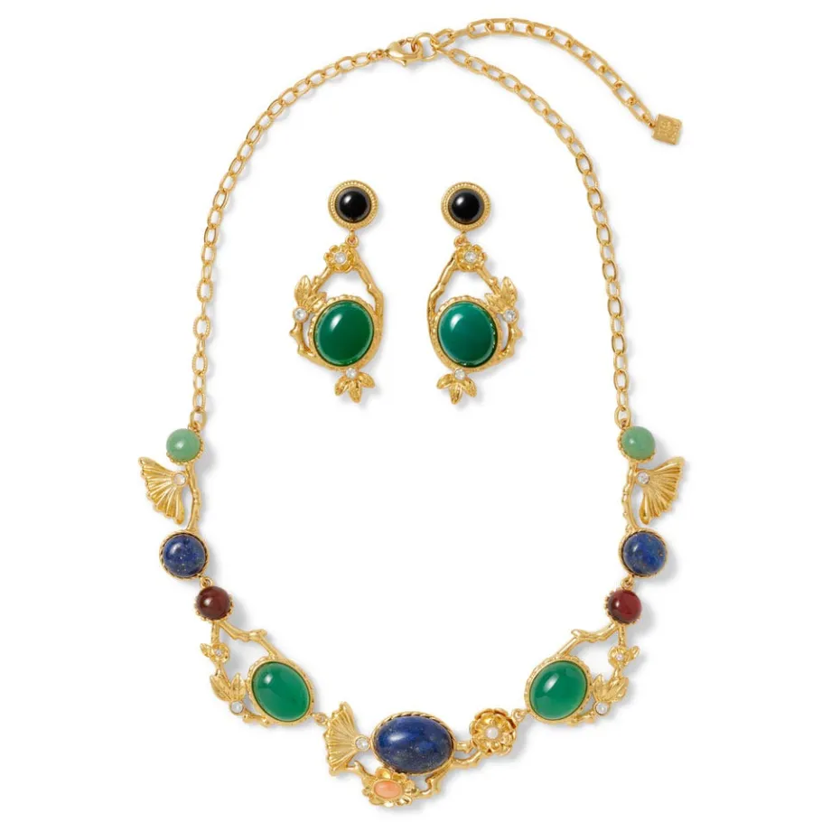 The Met Store Japanese Imari Collar Necklace and Linear Drop Earrings Set* Jewelry Sets