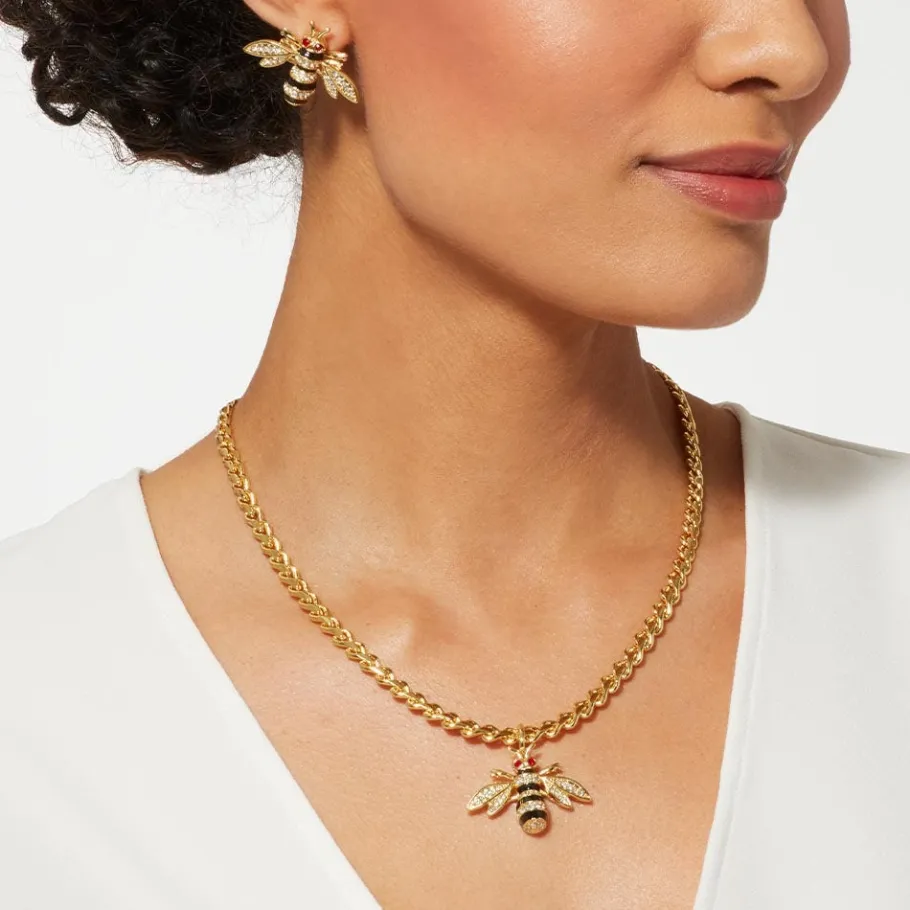 The Met Store Jeweled Bee Pendant Necklace* Necklaces