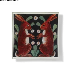 The Met Store John Derian Two Hares Decoupage Vide Poche* Decorative Accents