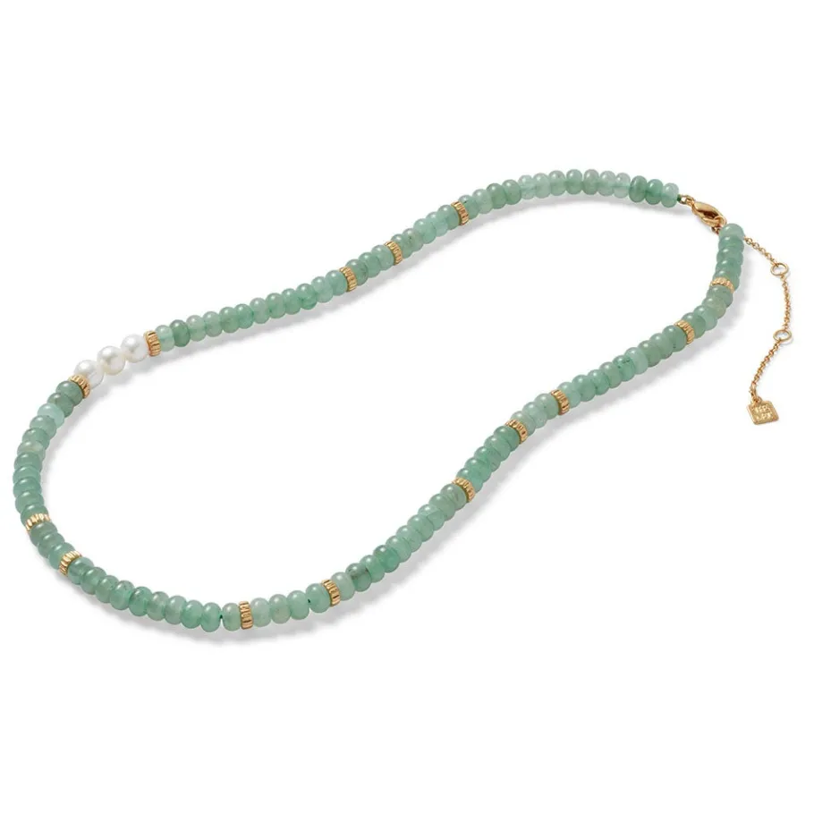 The Met Store Karavas Gems Aventurine Beaded Necklace* Necklaces