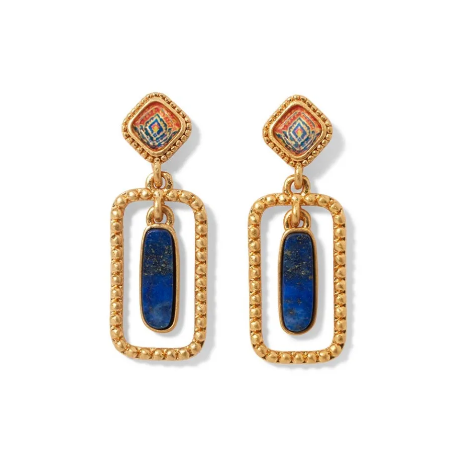 The Met Store Kashan Carpet Rectangular Drop Earrings* Earrings