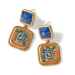 The Met Store Kashan Carpet Square Drop Earrings* Earrings