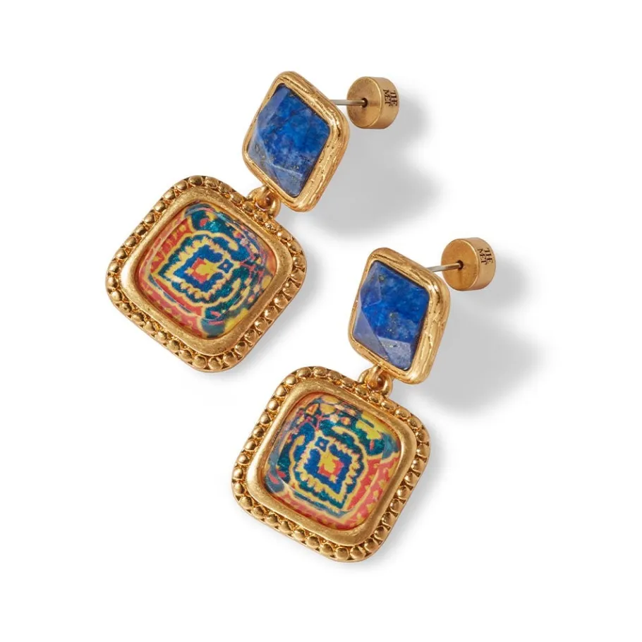 The Met Store Kashan Carpet Square Drop Earrings* Earrings