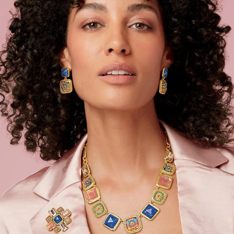 The Met Store Kashan Carpet Square Drop Earrings* Earrings
