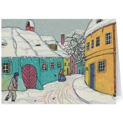 The Met Store Krenek: Houses in the Snow Holiday Cards* Holiday Cards