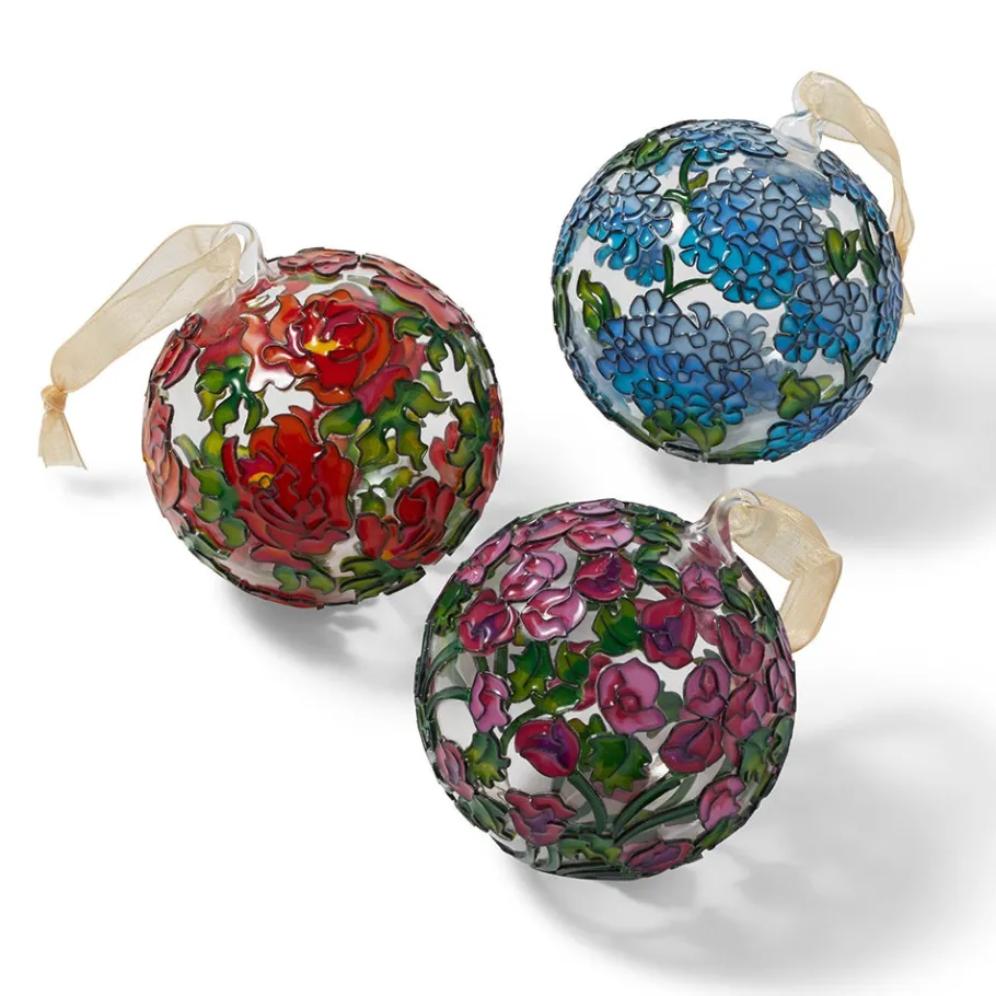 The Met Store Louis C. Tiffany Garden Landscape Cloisonné Ornament Set* Ornaments